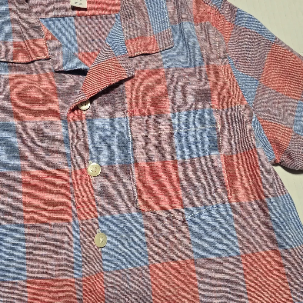 GAP Youtg Boys' Size 7 Striped and Plaid Cotton Shirt Set - Green and Red Bundle